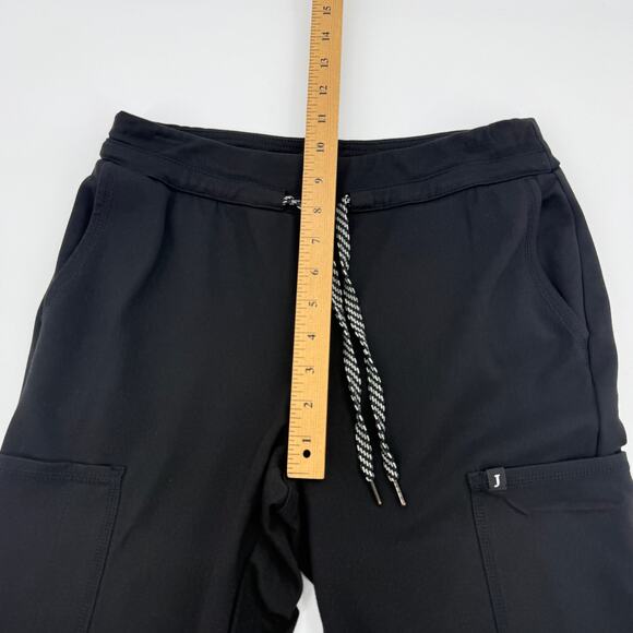 JAANUU Ultrasoft Knit Womens Cargo Scrub Pant Size MP Slim Black J95154 - Picture 7 of 8